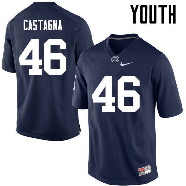 NCAA Nike Youth Penn State Nittany Lions Colin Castagna #46 College Football Authentic Navy Stitched Jersey DBL3098GY